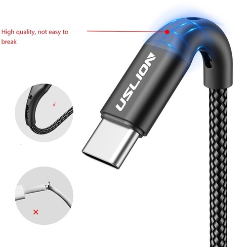 Fast Charging USB C Cable 3A Phone Charger Data Micro USB Type C Cable Universal - Picture 6 of 20