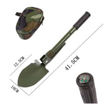Escavatore da campeggio pieghevole + borsa mimetica strumento di sopravvivenz...