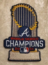 Atlanta Braves World Series 4" Trophy Iron /Sew On Patch~Free Tracking~