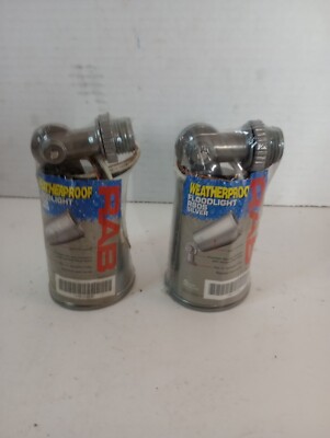 RAB R90S WEATHER PROOF FLOODLIGHT Lot of 2 Gray 