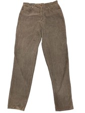80  s Vintage Britannia Corduroy Pinstripe Pants Retro Straight Leg Style Size 8