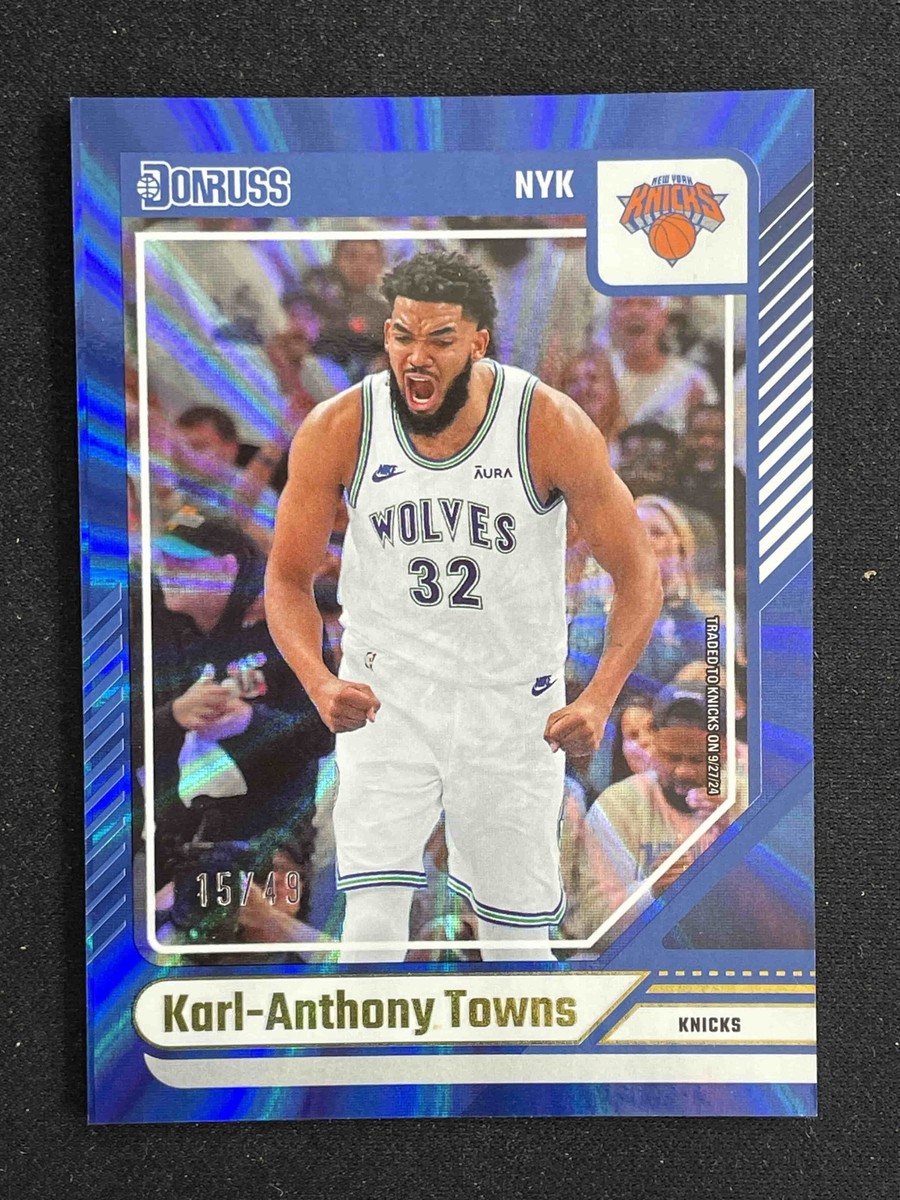 Karl-Anthony Towns 2024-25 Panini Donruss Blue Laser 15/49