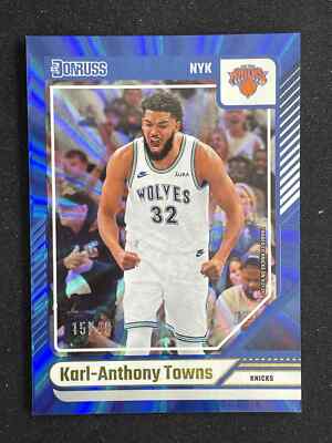 Karl-Anthony Towns 2024-25 Panini Donruss Blue Laser 15/49