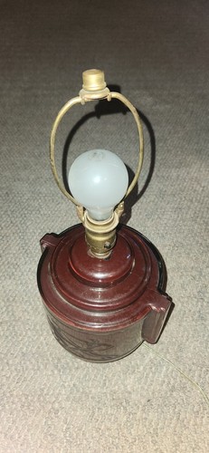 VTG Wilhelm Hunt Diederich Art Deco Lamp Brown Nude Man With Dogs Hunting - Picture 3 of 17