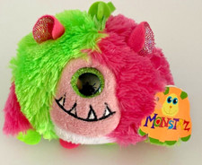 TY Monstaz 3" Spike Cyclops Pink Green with Plastic Key Clip New with Tags