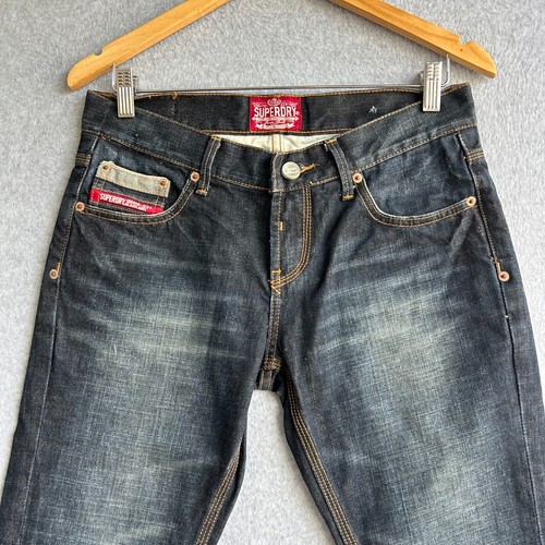 Superdry Jeans Mens Sz 28 Dark Blue Vintage Antifit Denim 100% Cotton - Picture 2 of 13