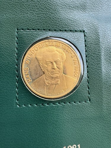 ROLEX, HANS WILSDORF COIN Fine, 22K yellow gold commemorative coin, mounted in a - Picture 3 of 12