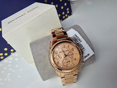 Michael Kors Rose Gold Crystal Bezel Watch MK 5263 39mm Michael Kors Blair Rose Gold Dial Rose Gold Steel Strap  main image 4