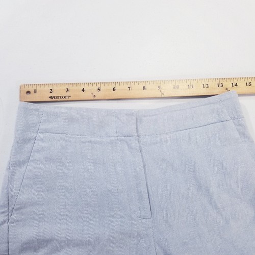 Loft Shorts Women Size 2P Gray White Herringbone - Picture 14 of 22