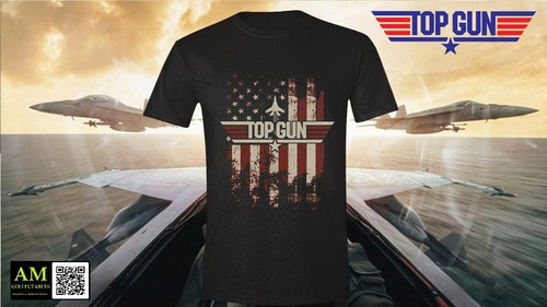 T-SHIRT - TOP GUN - DISTRESSED FLAG - XL - GILDAN - NEU/OVP