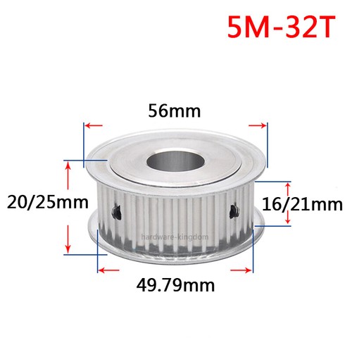 5M Riemenscheibe 10-100 Zähne Zahnrad Kein Schritt für 20mm Breite Zahnriemen - Picture 27 of 27