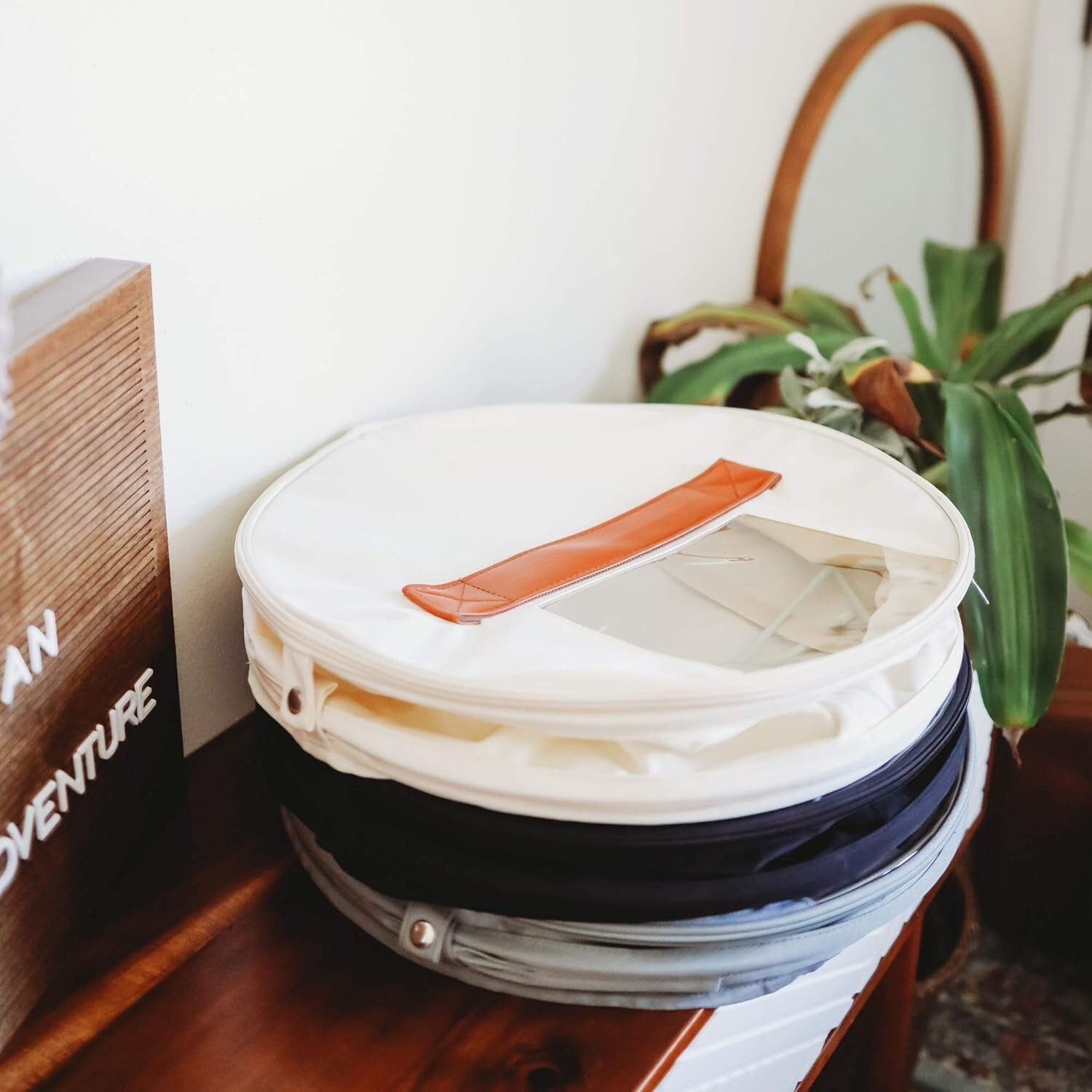 Round Stackable Hat Storage Box with Secure Elast… - image 8