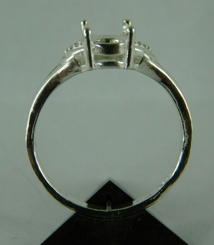 6571 Sterling Silver Ring Setting, 9x7 Oval Faceted Stone, Size 8.5 - Picture 5 of 5
