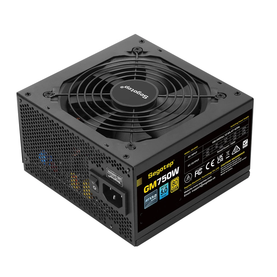 Segotep 750W ATX Fully Modular PC Gaming Power Supply 80+ Gold Certified PSU - Image 3 of 4