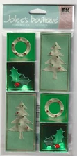 Vintage Jolee's Boutique 3-D GREEN HOLIDAY ACCESSORIES 62205 Fast FREE Ship!