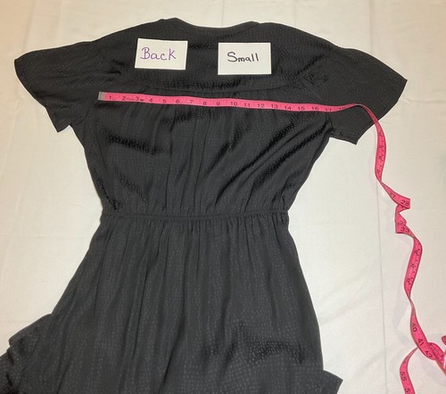 Simply Vera Vera Wang Women's Black Dot V-Neck Short Sleeve Dress NWT - Picture 11 of 13