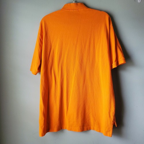 VTG Polo Ralph Lauren Mens Sz XL Thick Cotton Polo Shirt Orange - Picture 4 of 6