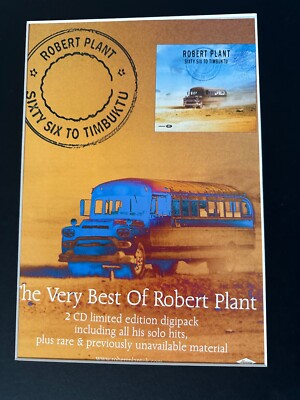 A original 2003 Poster AD for Robert Plant - Sixty Six To Timbuktu