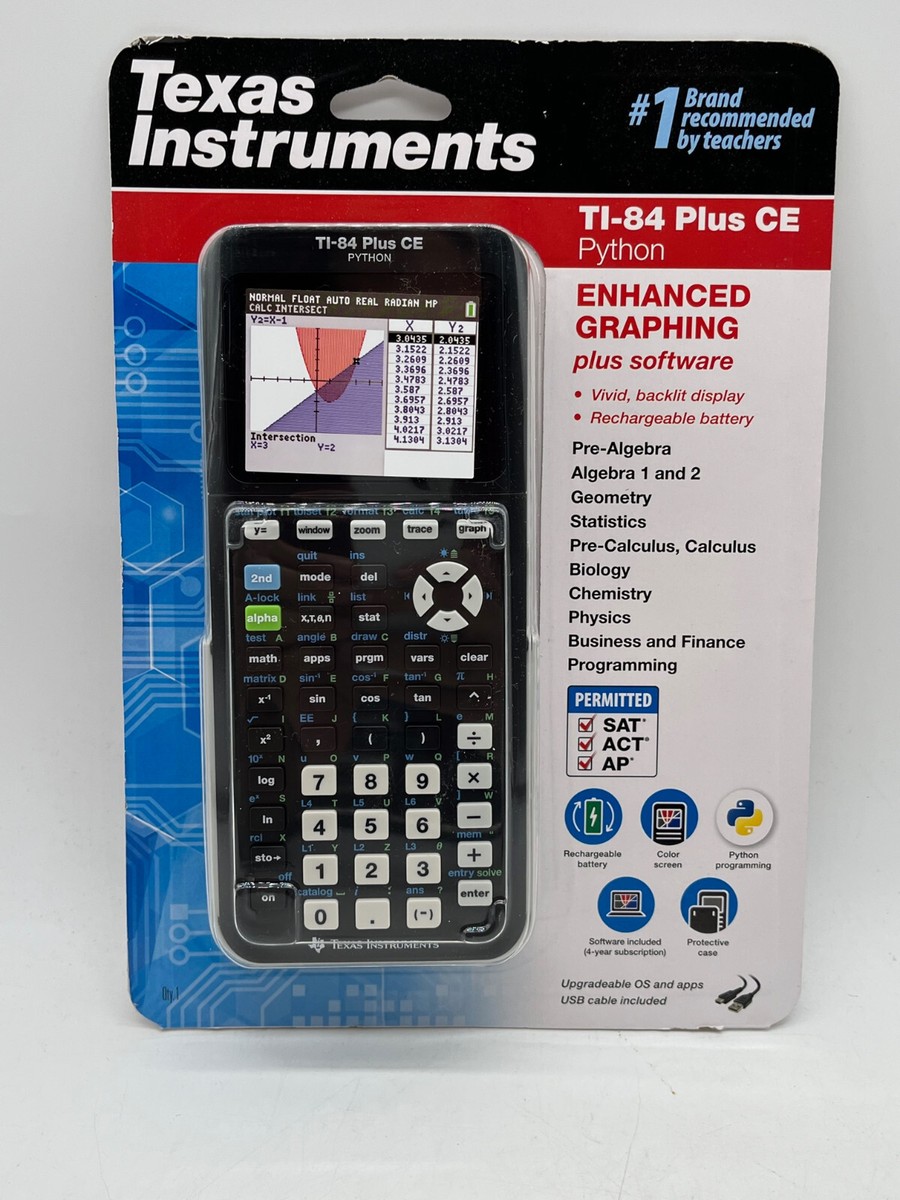 TI-84 Plus CE Graphing Calculator - Black (Python) (8975) | eBay