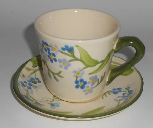 Franciscan Pottery Forget Me Not Mug & Saucer Set