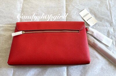 NEW COACH WYN Large Wristlet Clutch (SPORT RED) | eBay