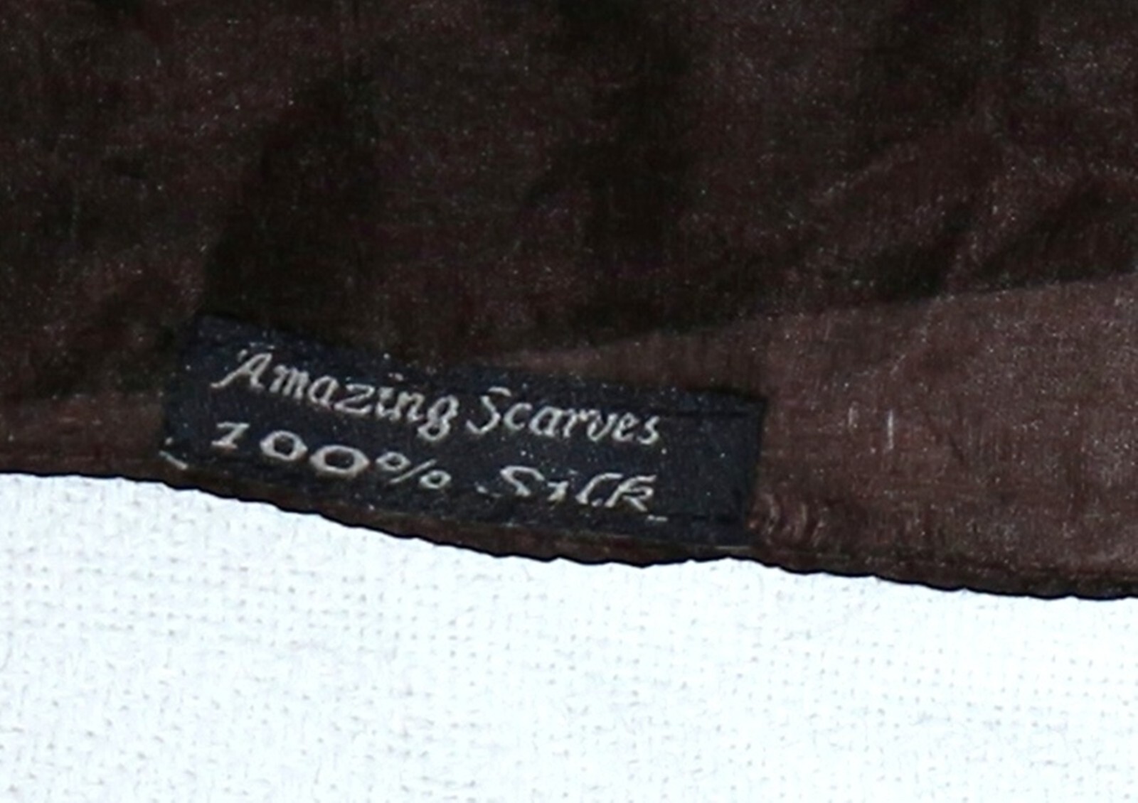 AMAZING SCARVES Black/Multi Rectangular Silk Scar… - image 9