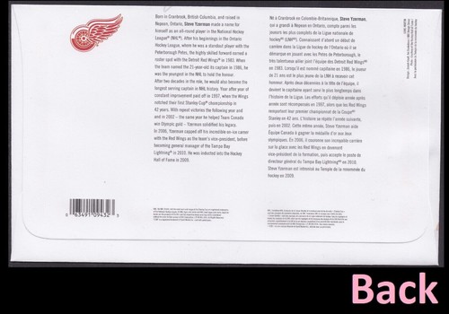 Canada 1st Day Issue — 2016, NHL Great Canadian Forwards / Steve Yzerman #2945 - Picture 3 of 3