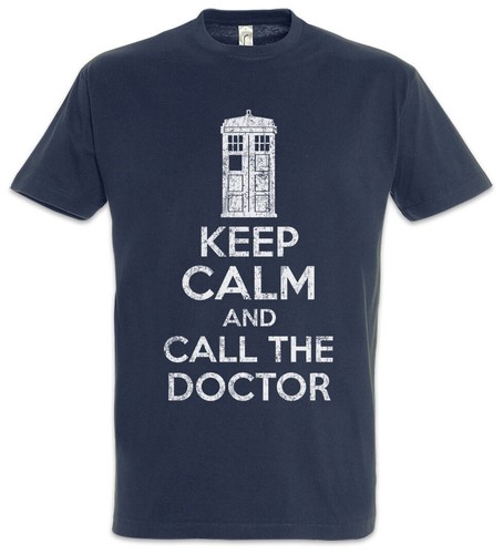 Keep Calm And Call The Doctor T-Shirt Who phone booth Dr. Fun Telefonzelle