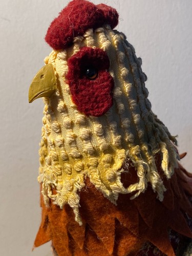 Vintage Patchwork Chicken Material Figure - Not A Toy More Display - Picture 14 of 23