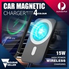 Magnetic Car Phone Holder Wireless Charger For MagSafe iPhone15/14/13/12 Pro Max