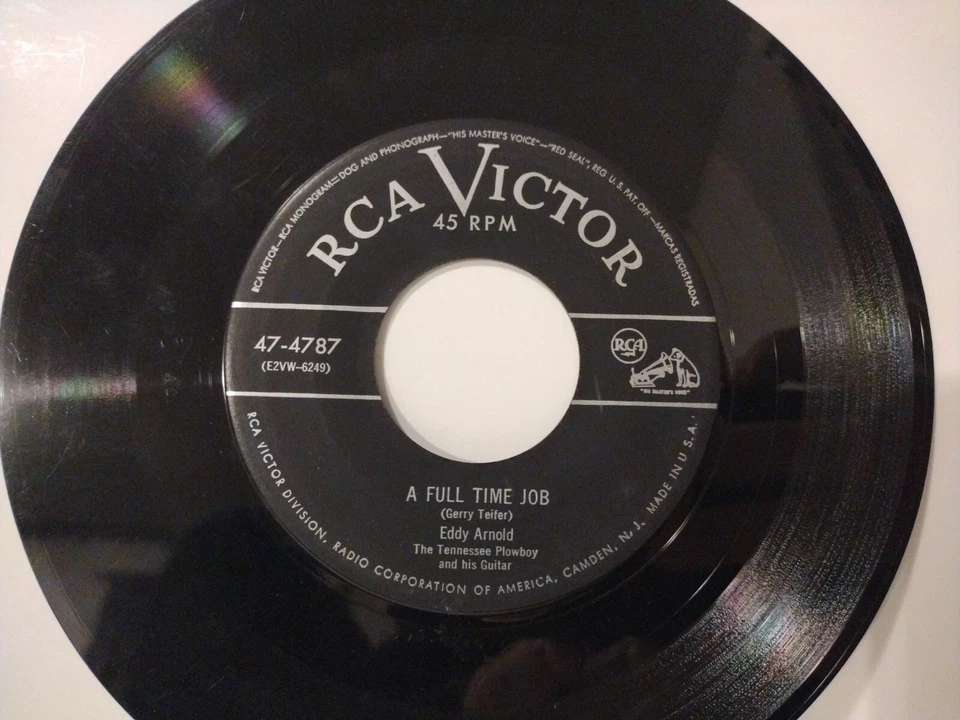 EDDY ARNOLD  45rpm  SHEPHERD OF MY HEART/A FULL TIME JOB RCA Victor 47-4787 - Image 3 of 4
