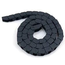 Ur 10mm X 10mm Black Plastic Flexible Nested Semi Closed Drag Chain Cable Wire C