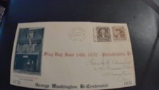 George Washington Bi-Centennial Flag Day June 14 1932 Cover In Fine Condition