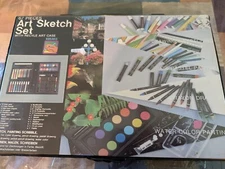 Artist Portable  Art Supply Sketch Set Case Drawing and Painting Kit