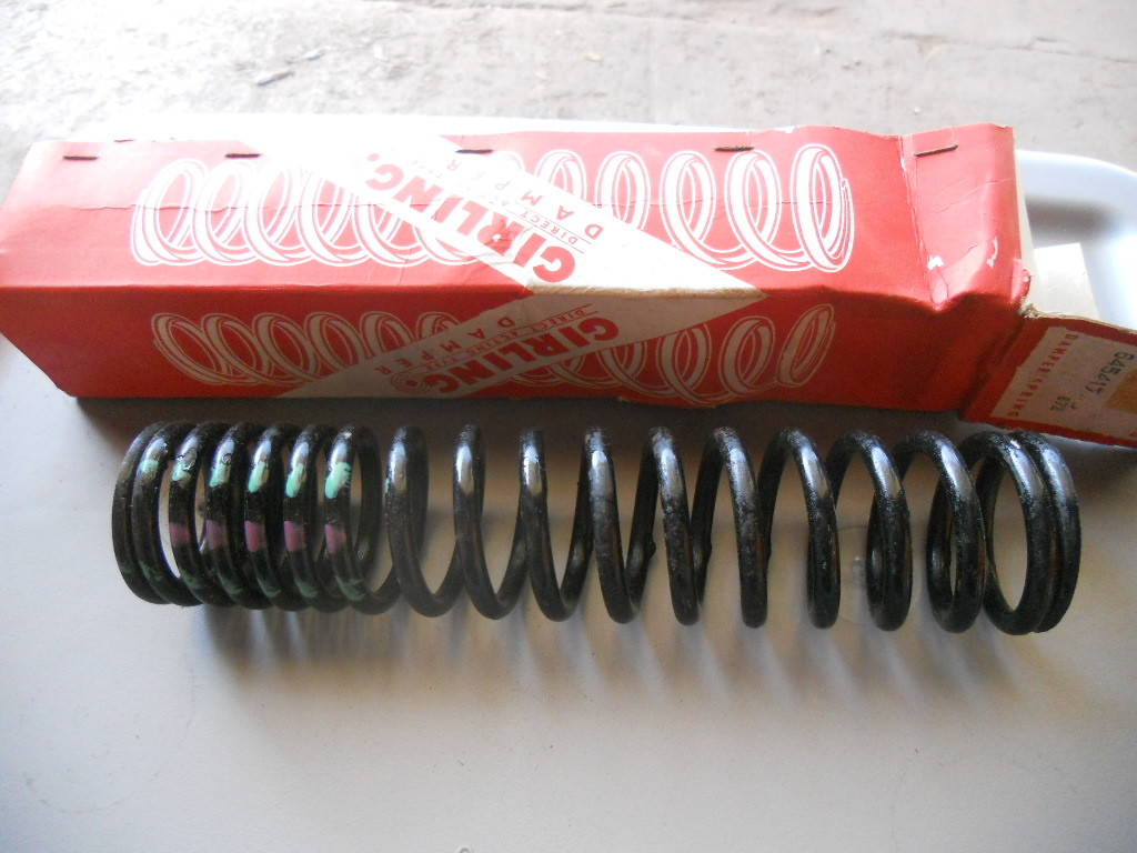 NOS Vintage Girling Single Motorcycle Shock Spring Green & Purple