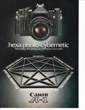 1978 Canon A-1 Camera  Systems Line-up 3 page Color Print-Ad /