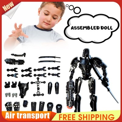 Dummy 13 Actionfigur 3D Druck Mehrgelenk bewegliche Actionfigur Spielzeug (schwarz)