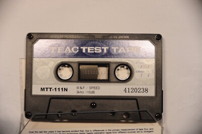 TEAC Speed Flutter Test Tape MTT-111N, 3kHz Mint | eBay TEAC Speed Flutter Test Tape MTT-111N, 3kHz Mint | eBay