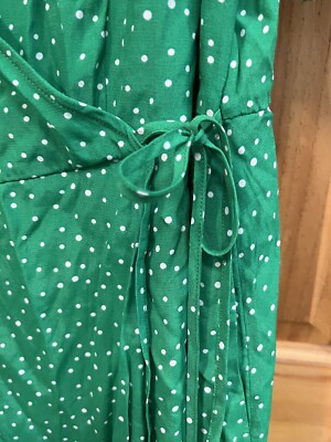 a new day green polka dot dress Luna polka dot dress green/white – Dress to Impress Rentals main image 1