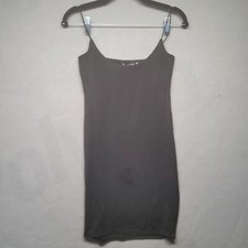 Pretty Little Thing Womens Black CLU6633 Slinky Spaghetti Strap Bodycon Dress 8