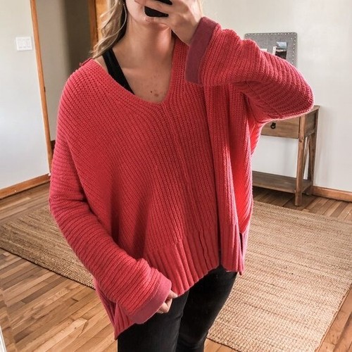 V Neck Wide Sleeve Pullover Sweater | eBay