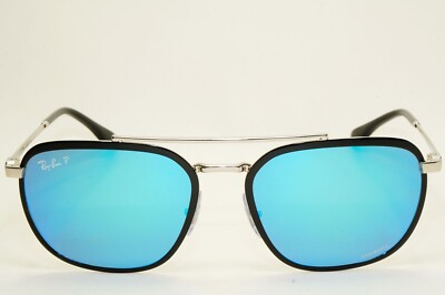 Ray-Ban Sunglasses Chromance Polarised Mirror Black Blue Silver RB