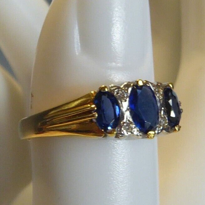 Solid Silver Vermeil Victorian Style Ring - image 3