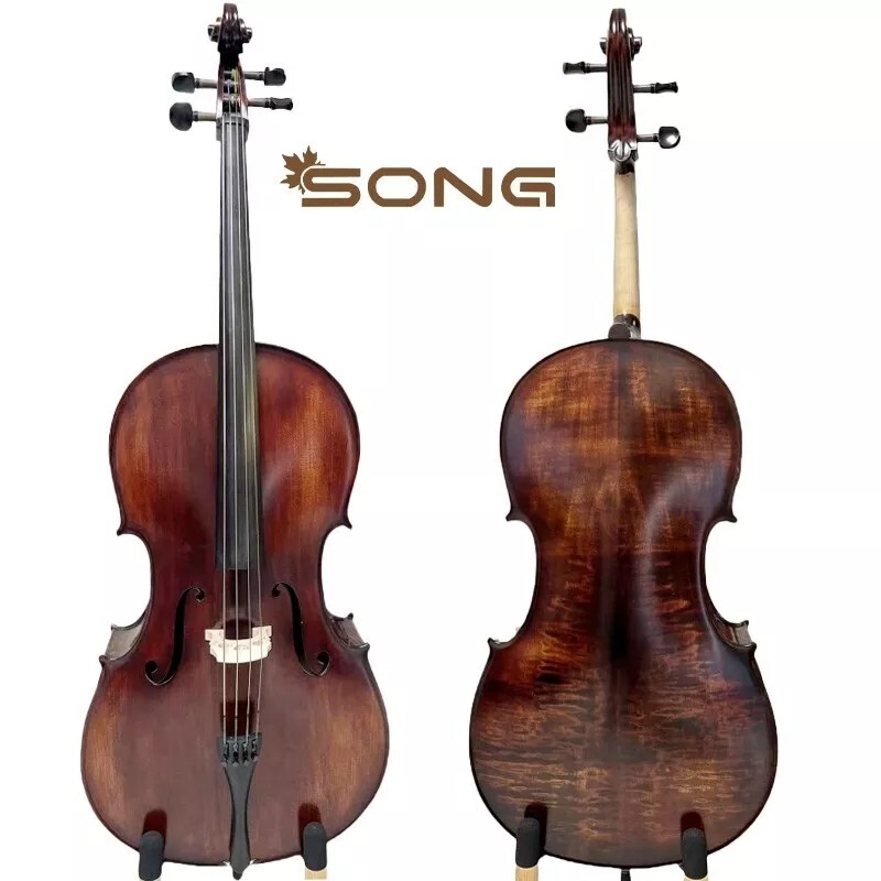 Solid Maple wood Studend Cello,100% hand made,4/4 size, Rich Big sound #15880