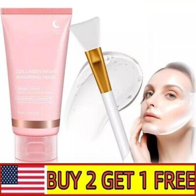 Collagen Night Wrapping Mask Overnight Wrapping Peel Off Natural Facial Mask~