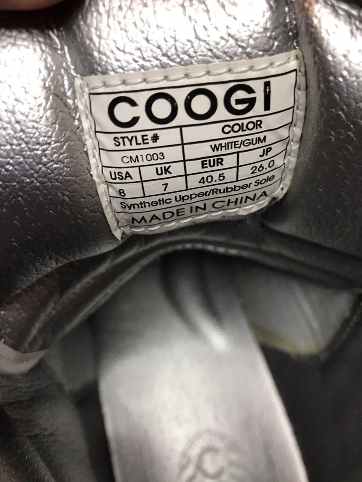 Coogi Australia 1969 Sydney Nueva York Milán Logo Etiqueta Zapatos Hombres (Talla: 8) CM1003 Foto 4 de 4