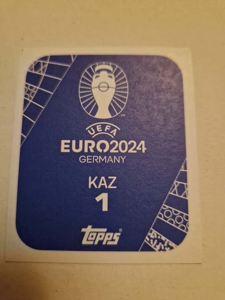 TOPPS EURO 2024 BLUE BORDER STICKER KAZAKHSTAN BADGE KAZ 1 eBay