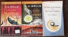 3 Vintage H.G. Wells Paperback Books (See Description For Details) - 1960s