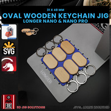 Longer Nano Pro Oval Keychain Jig | Laser Engraving Template