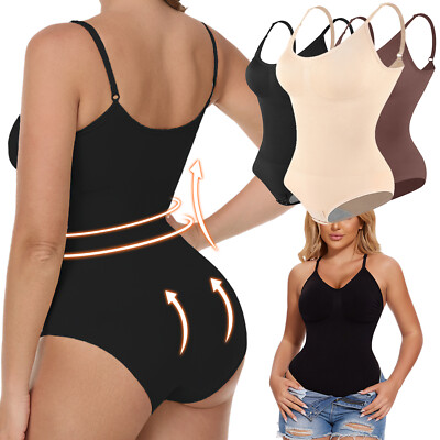 Damen Shapewear Formwäsche Korsett Bodysuit Bauchweg Body Shaper Mieder Ärmellos